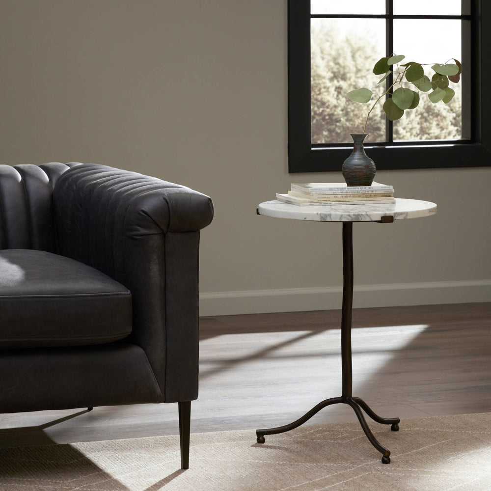 
                      
                        Sophie End Table - Veined White Marble
                      
                    