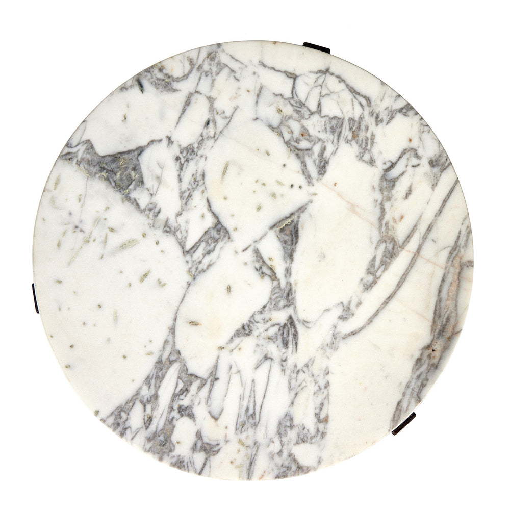 
                      
                        Sophie End Table - Veined White Marble
                      
                    