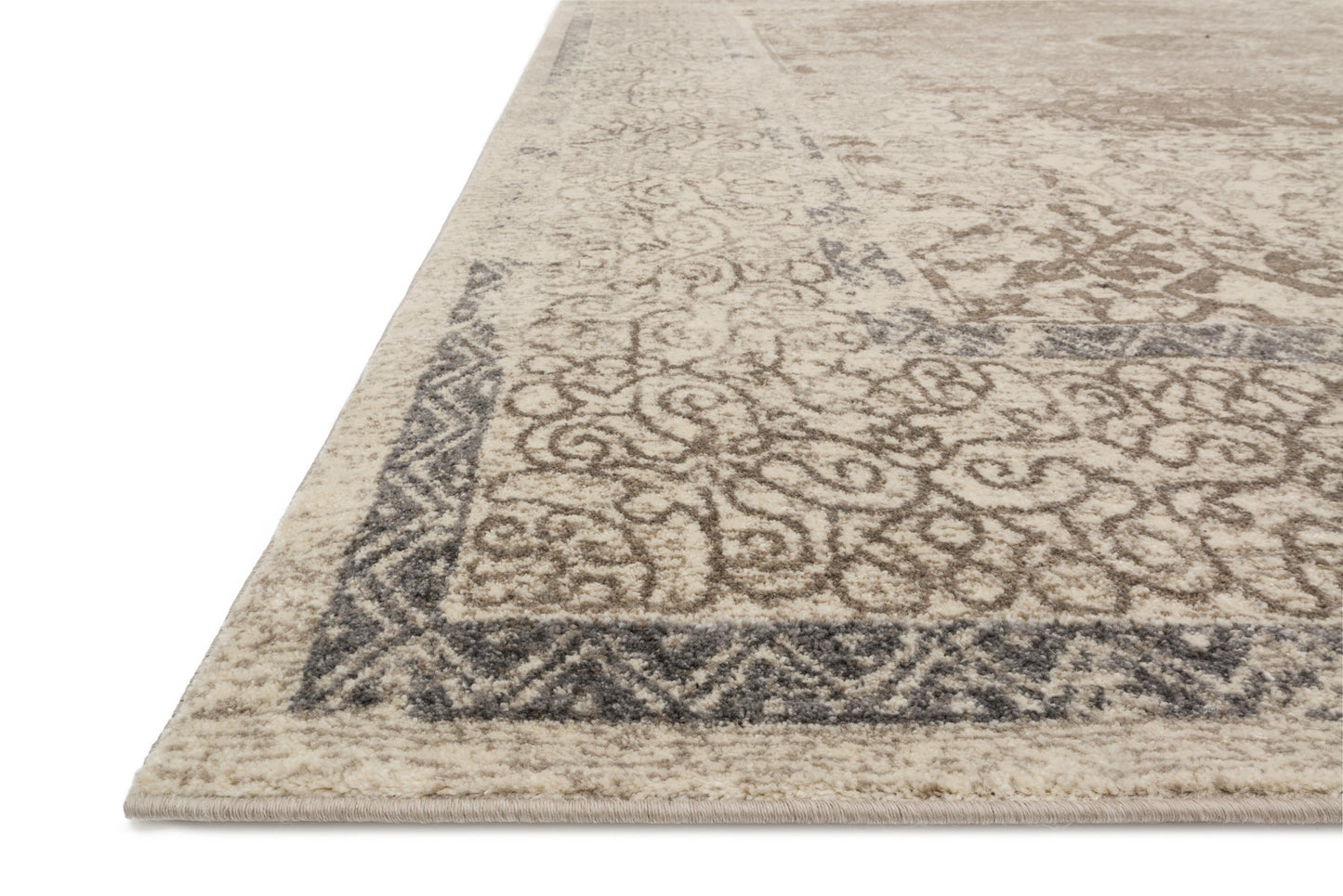 Loloi Century Taupe / Sand 7'-7" x 7'-7" Round Area Rug