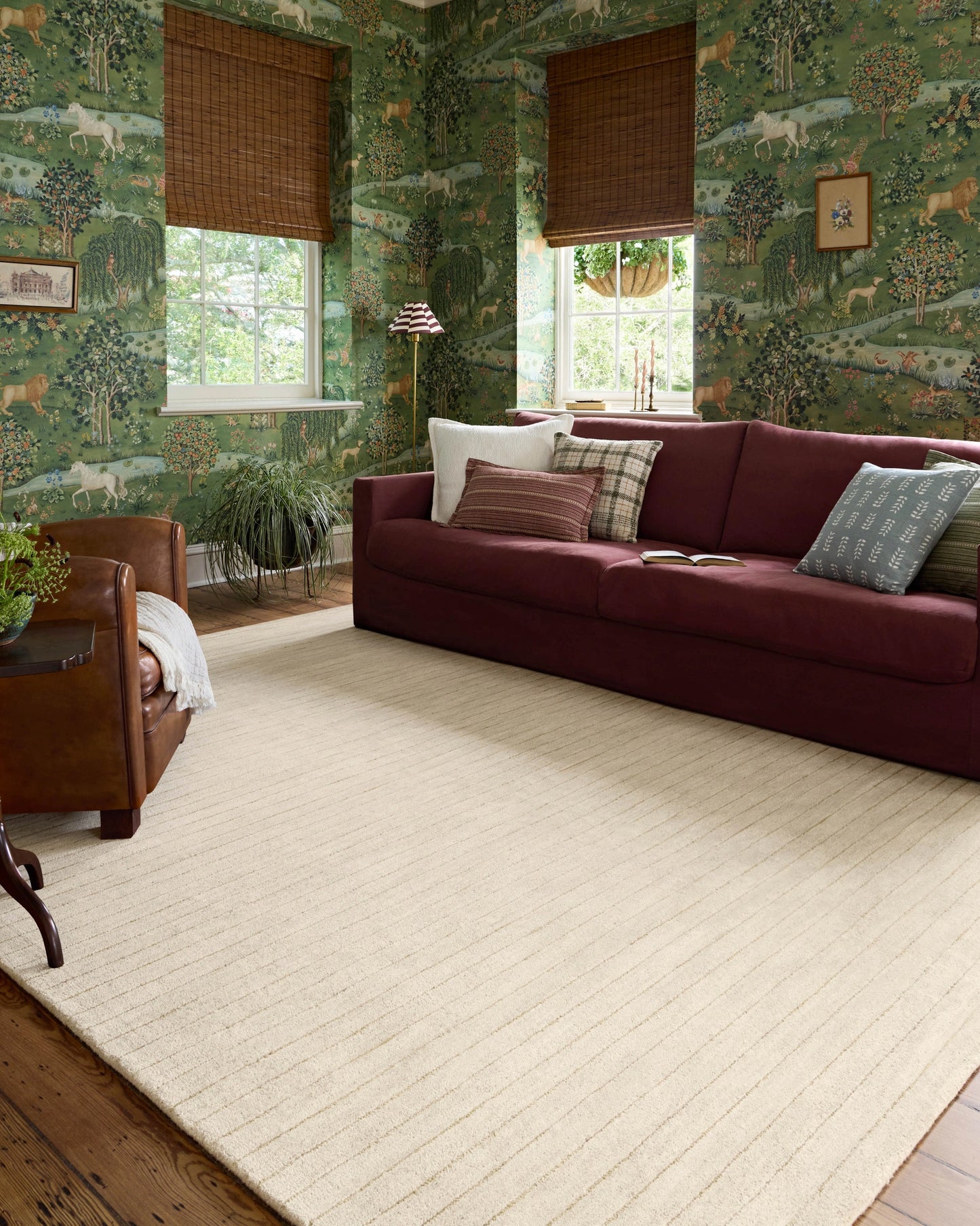 Chris Loves Julia x Loloi Henry Ivory / Dove 18" x 18" Sample Rug