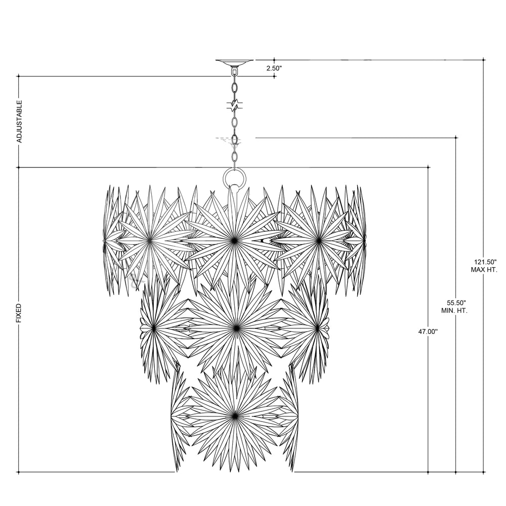 
                      
                        Bismarkia Large White Chandelier
                      
                    