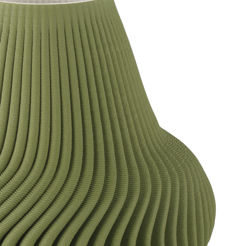 Green Plisse Medium Vase.