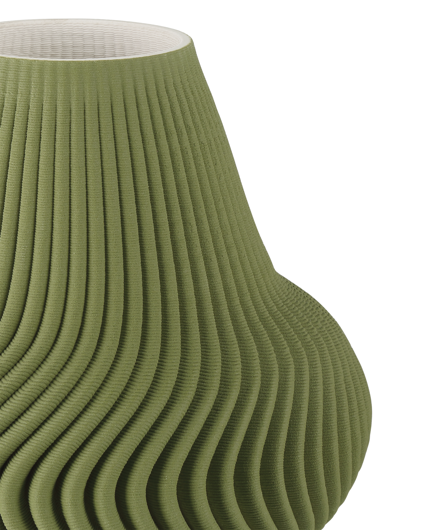 Green Plisse Medium Vase.