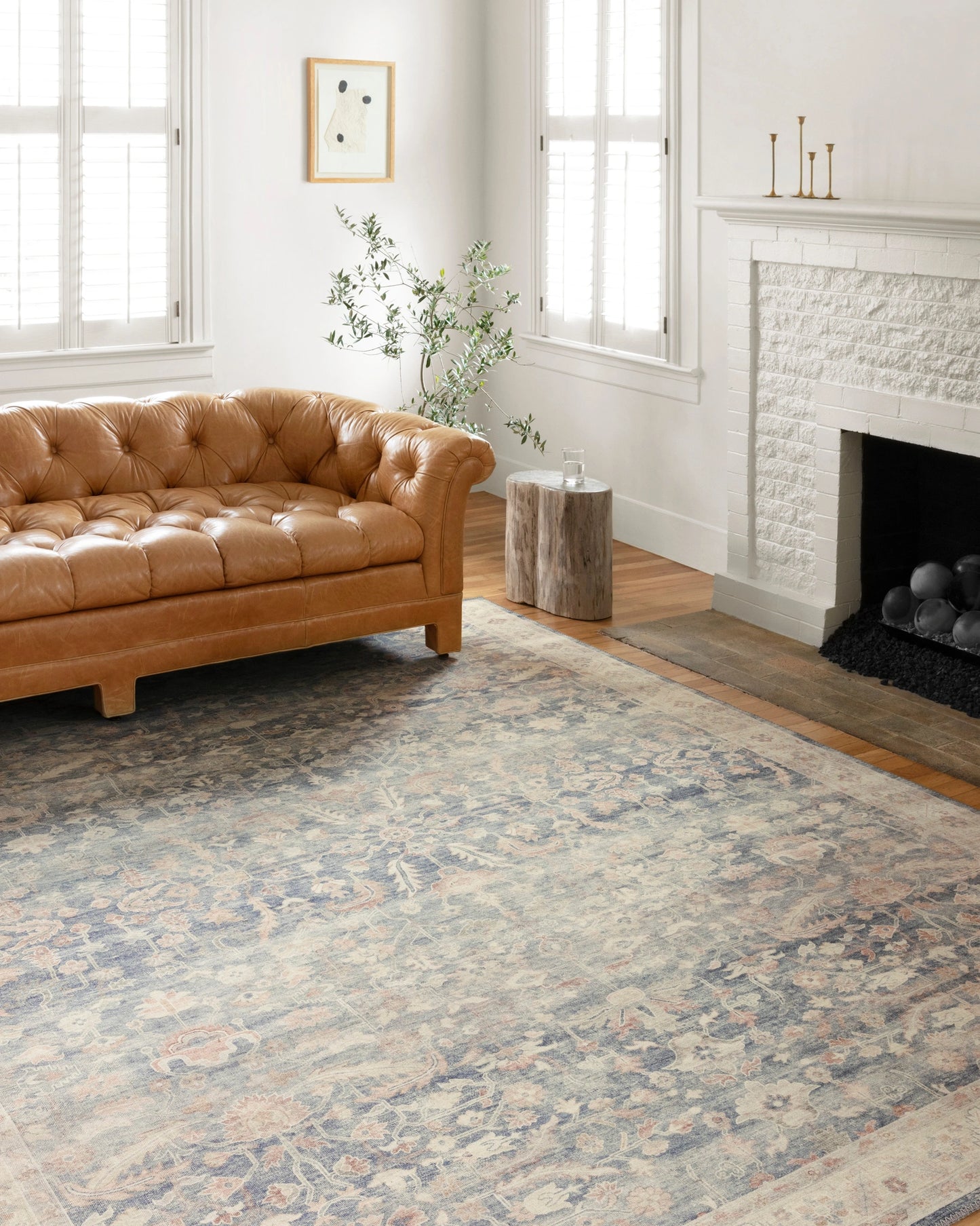 Loloi Hathaway Denim / Multi 2'-6" x 7'-6" Runner Rug
