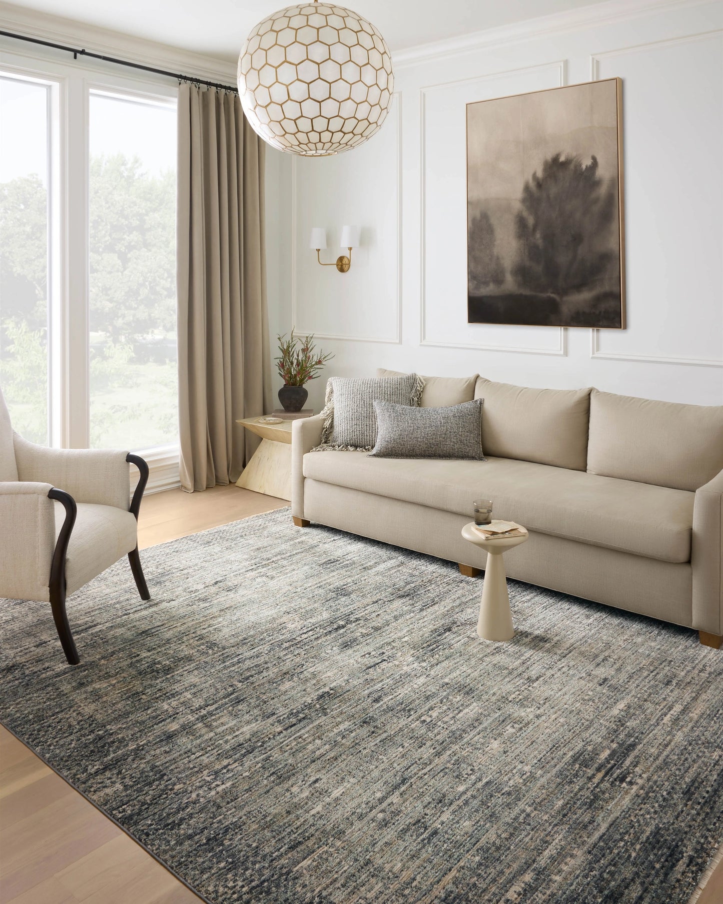 Loloi Soho Multi / Slate 18" x 18" Sample Rug