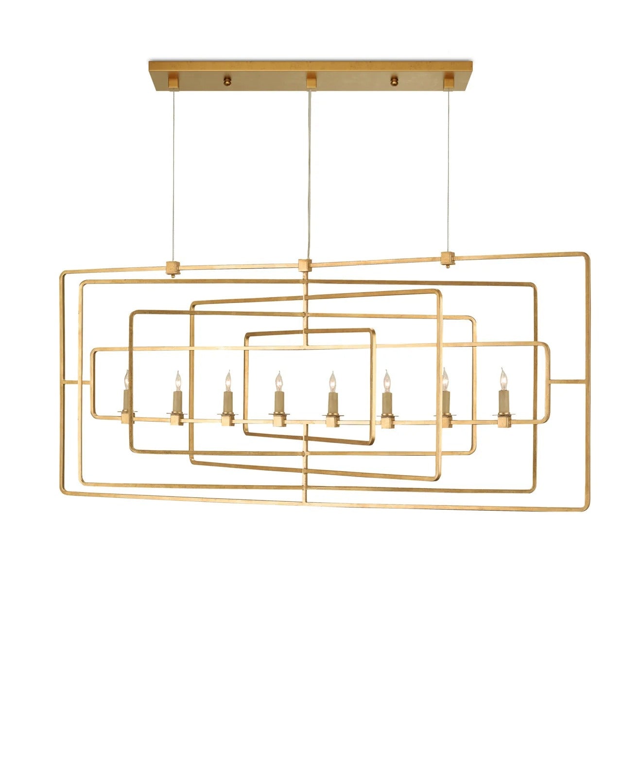 Metro Gold Rectangular Chandelier
