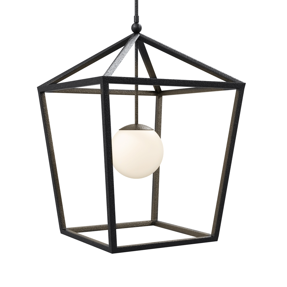 Denison Large Black Outdoor Lantern.