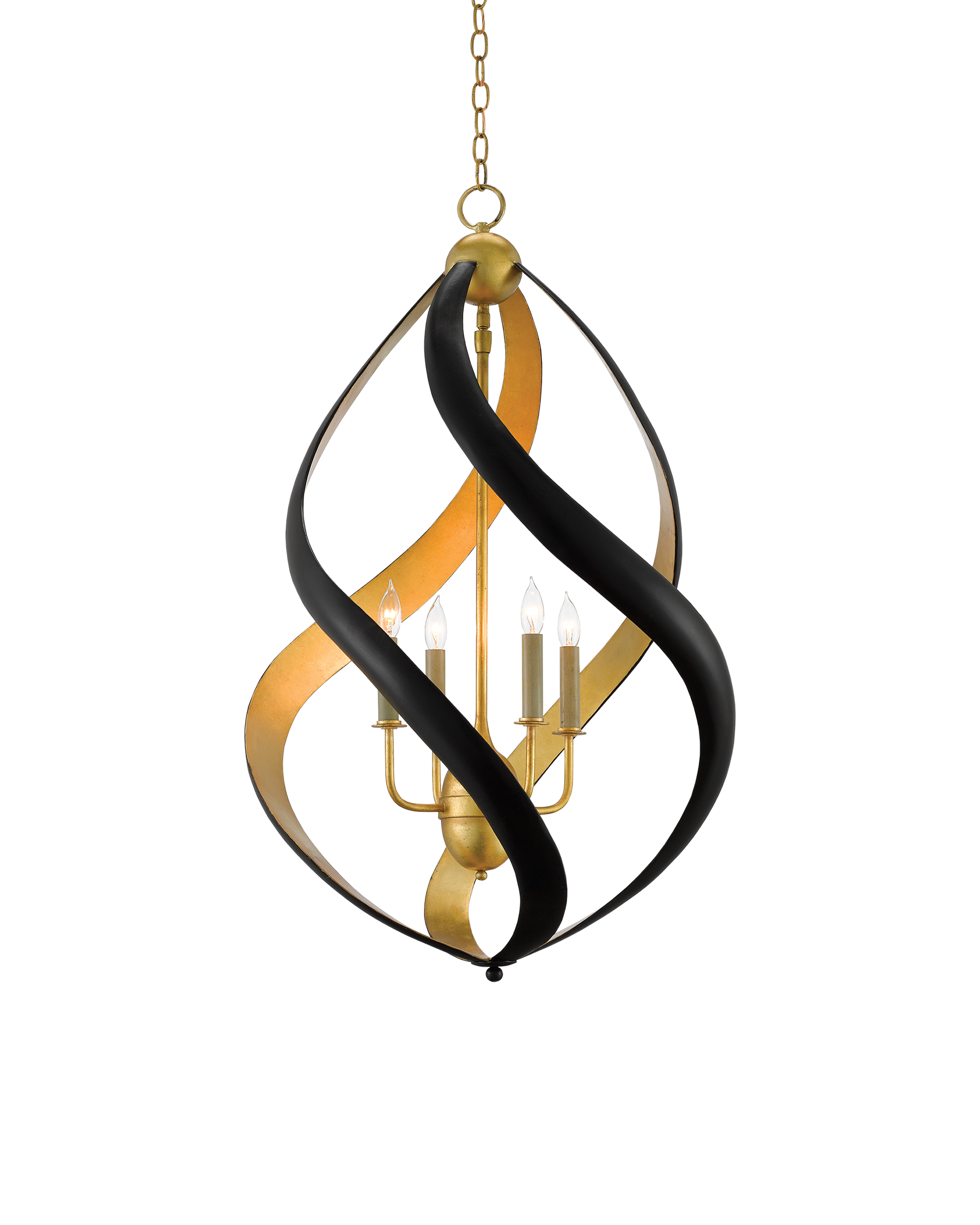 Trephine Black & Gold Chandelier