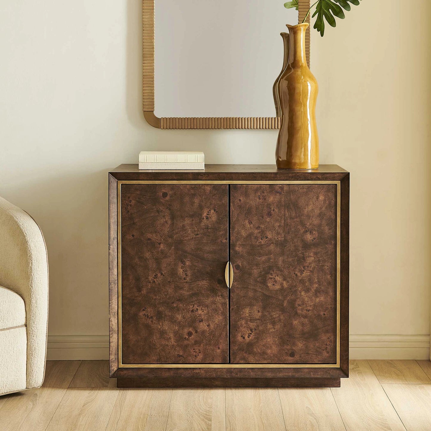 Uttermost Flores Burl Wood 2 Door Cabinet