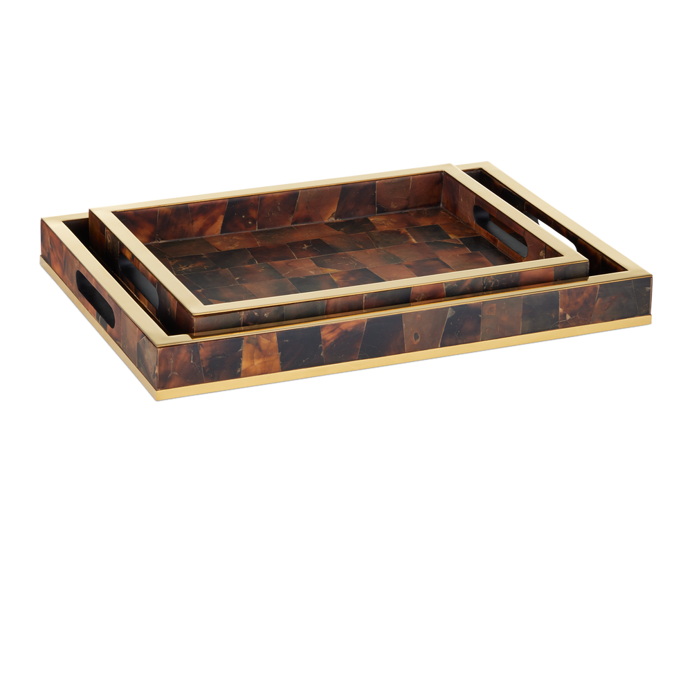 
                      
                        Casey Brown Tray Set of 2.
                      
                    