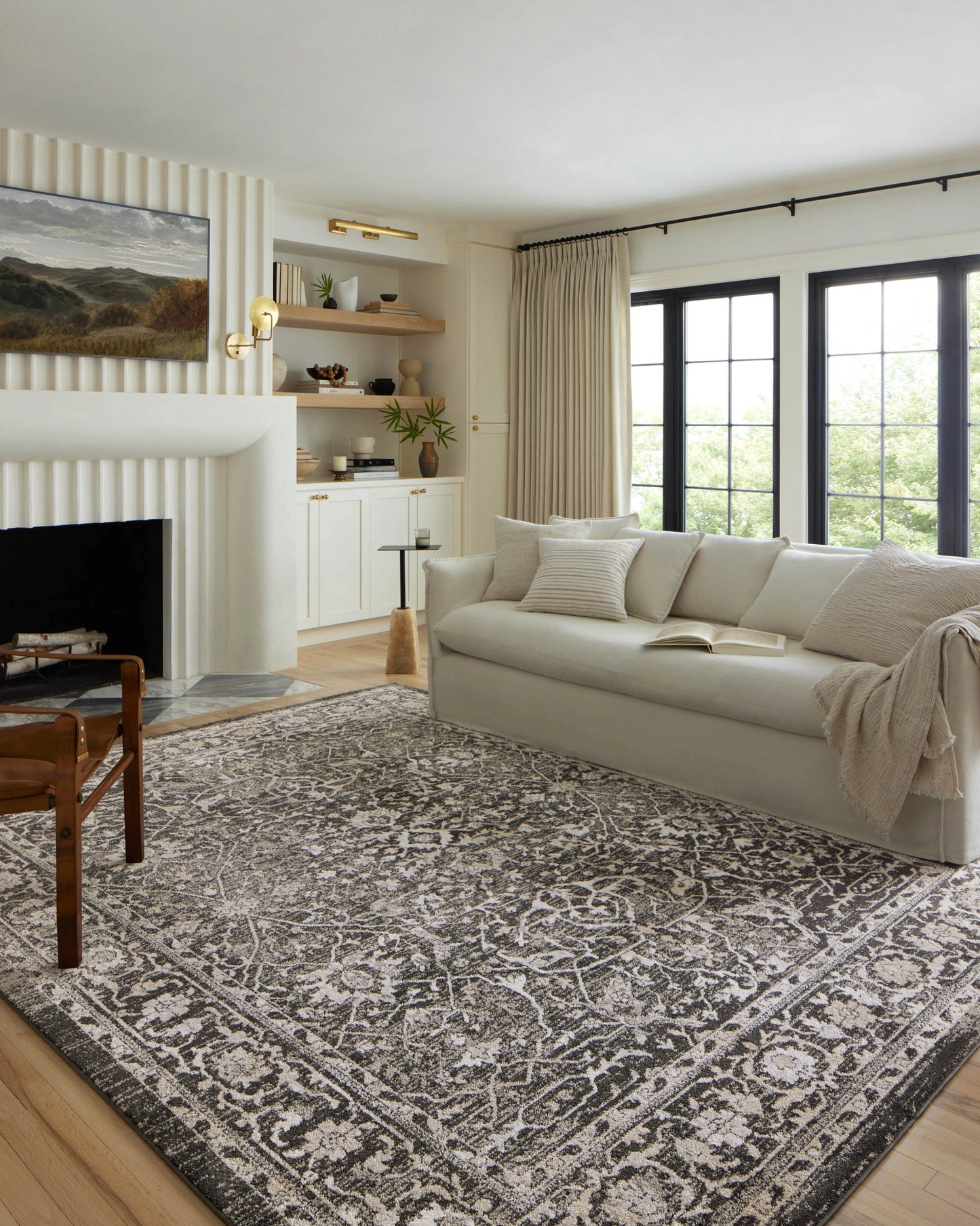 Loloi Odette Charcoal / Silver 6'-7" x 9'-6" Area Rug