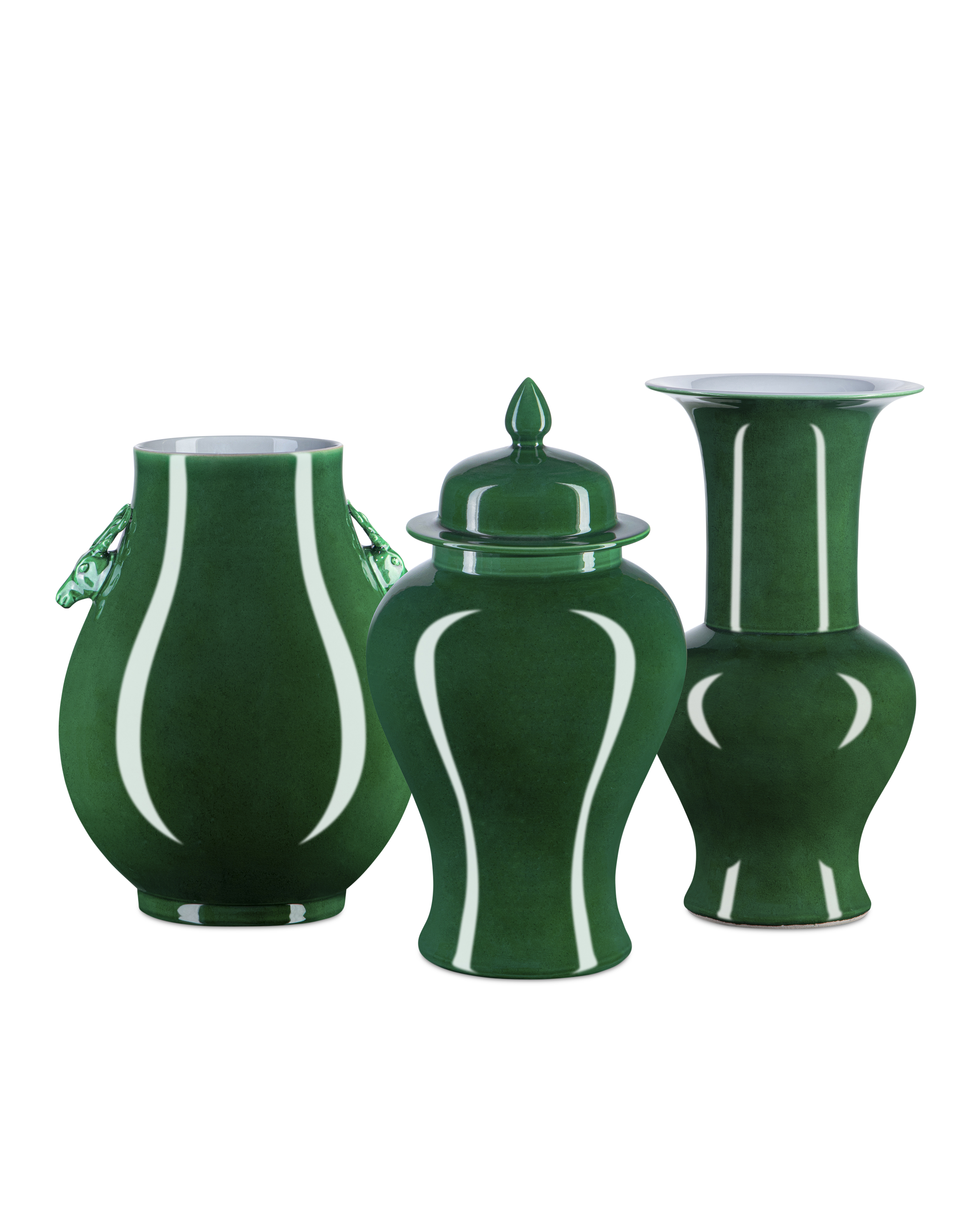 Imperial Green Deer Ears Vase - Thumbnail 4