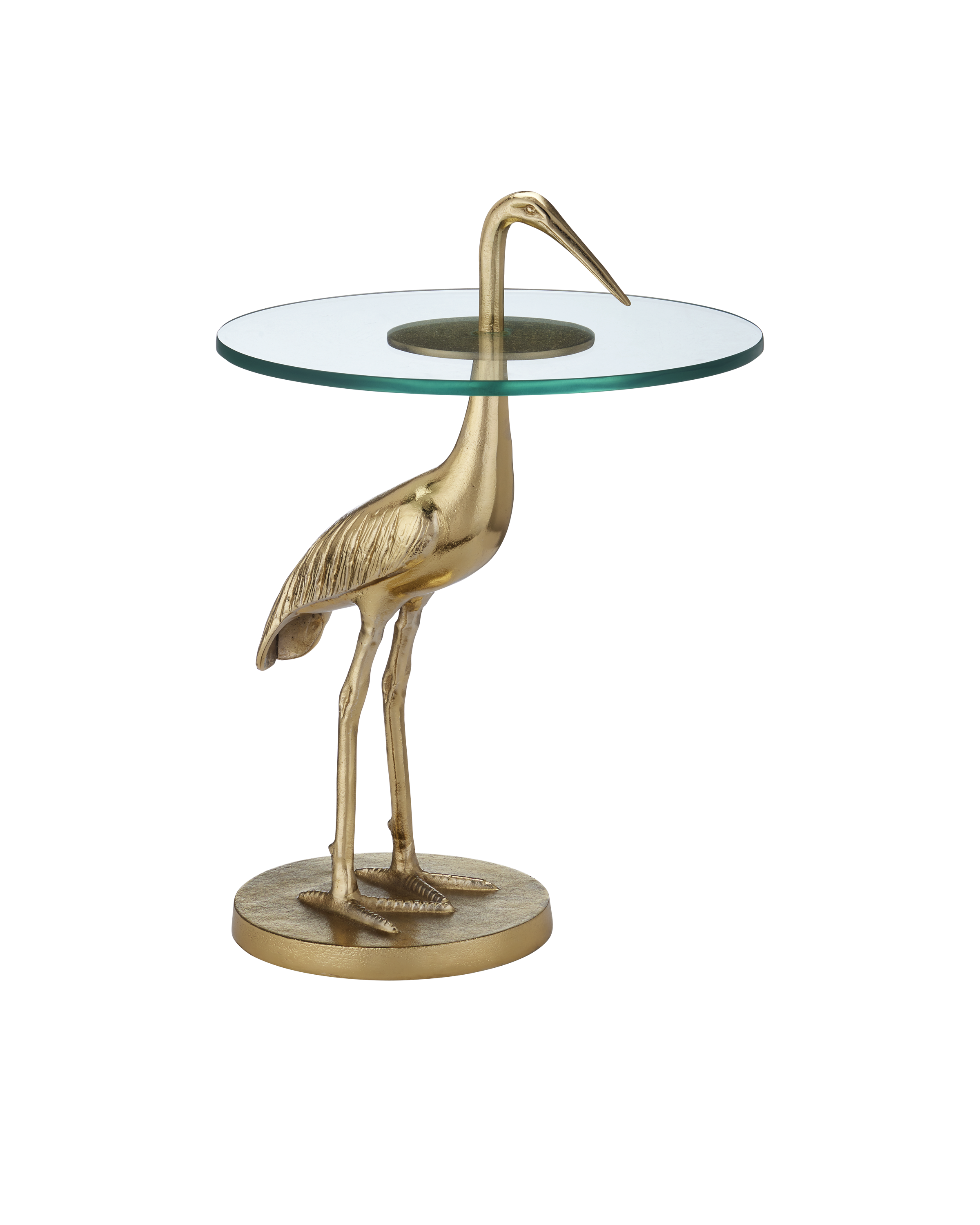 Crane Brass Accent Table - Thumbnail 2