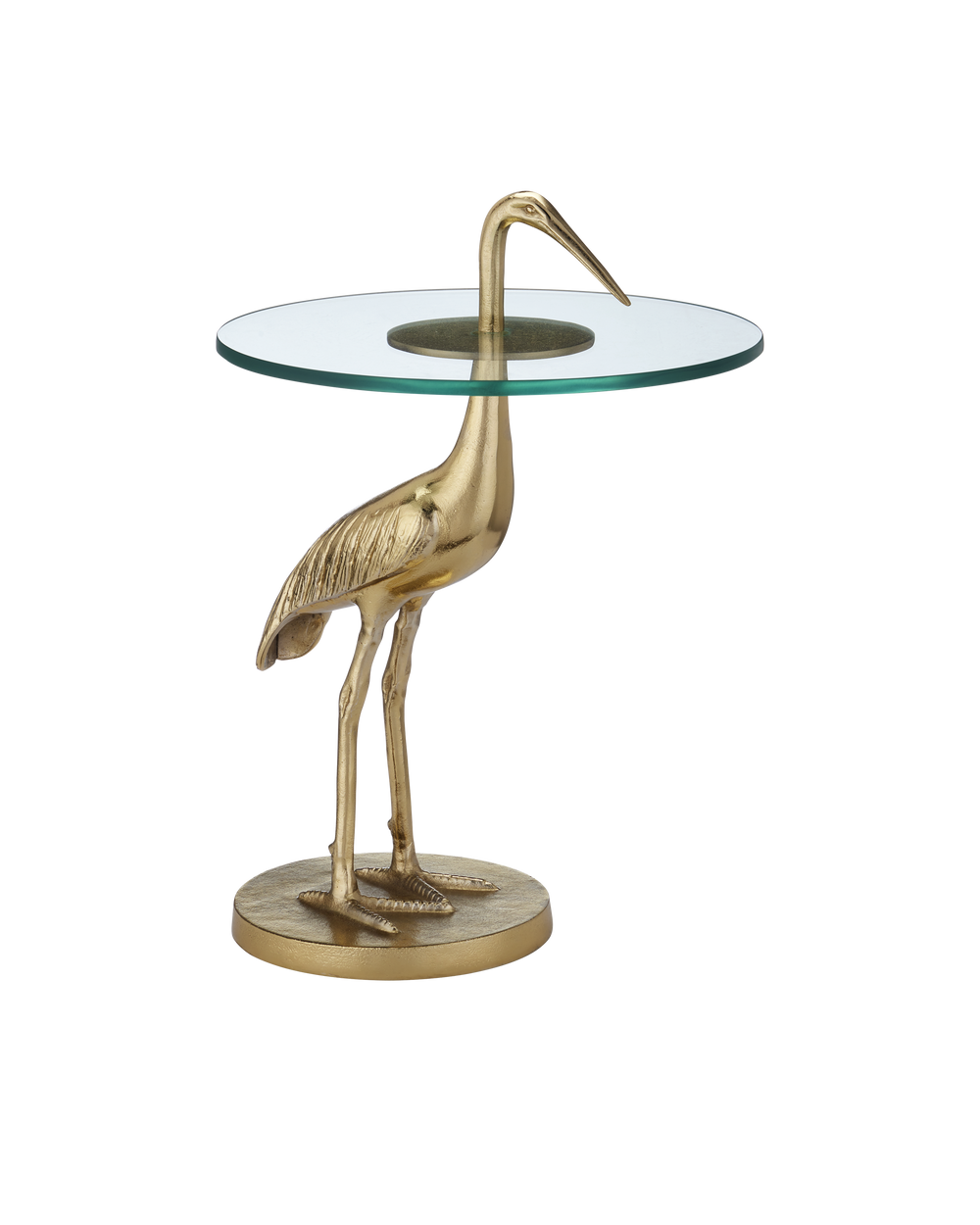 Crane Brass Accent Table.