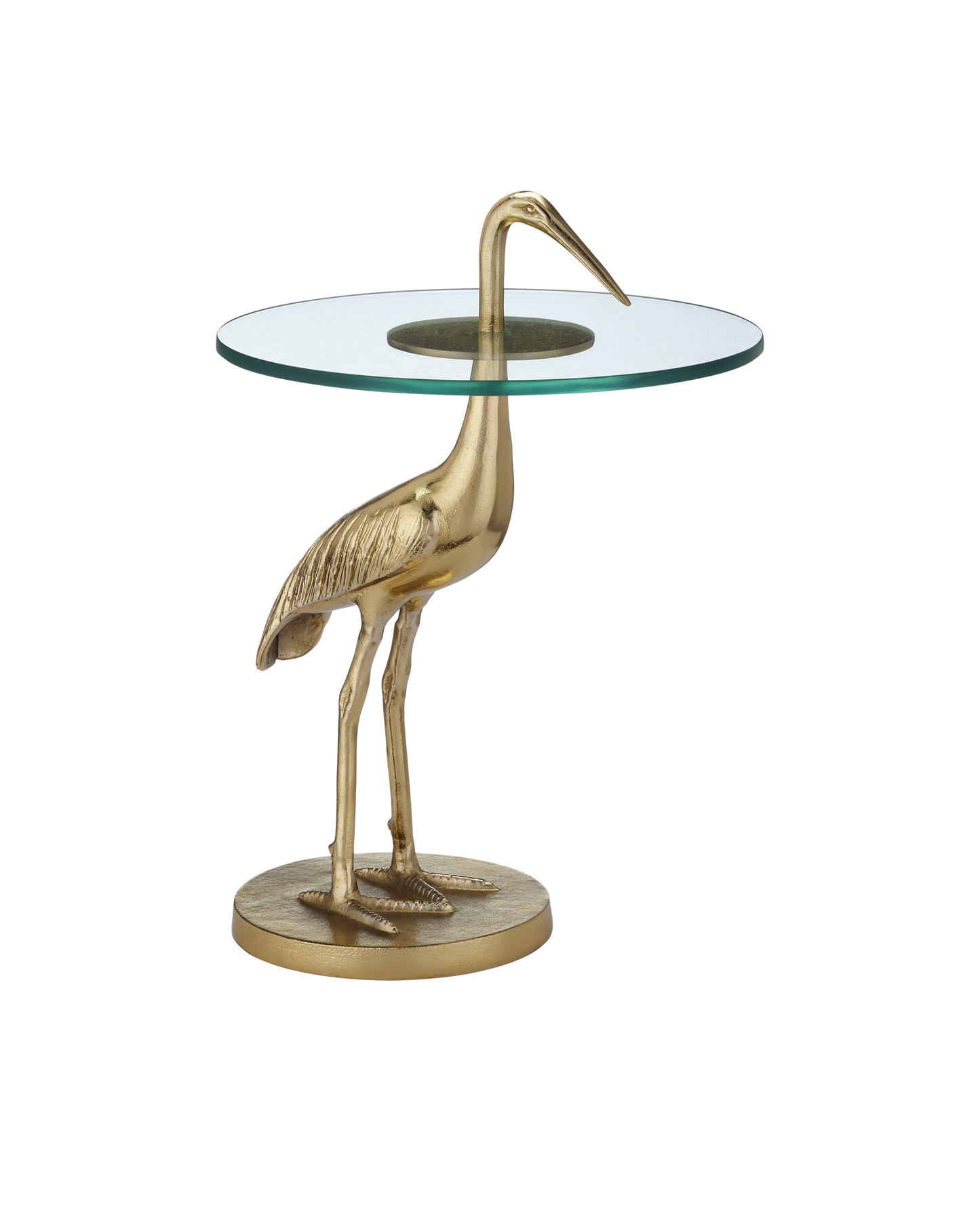 Crane Brass Accent Table.