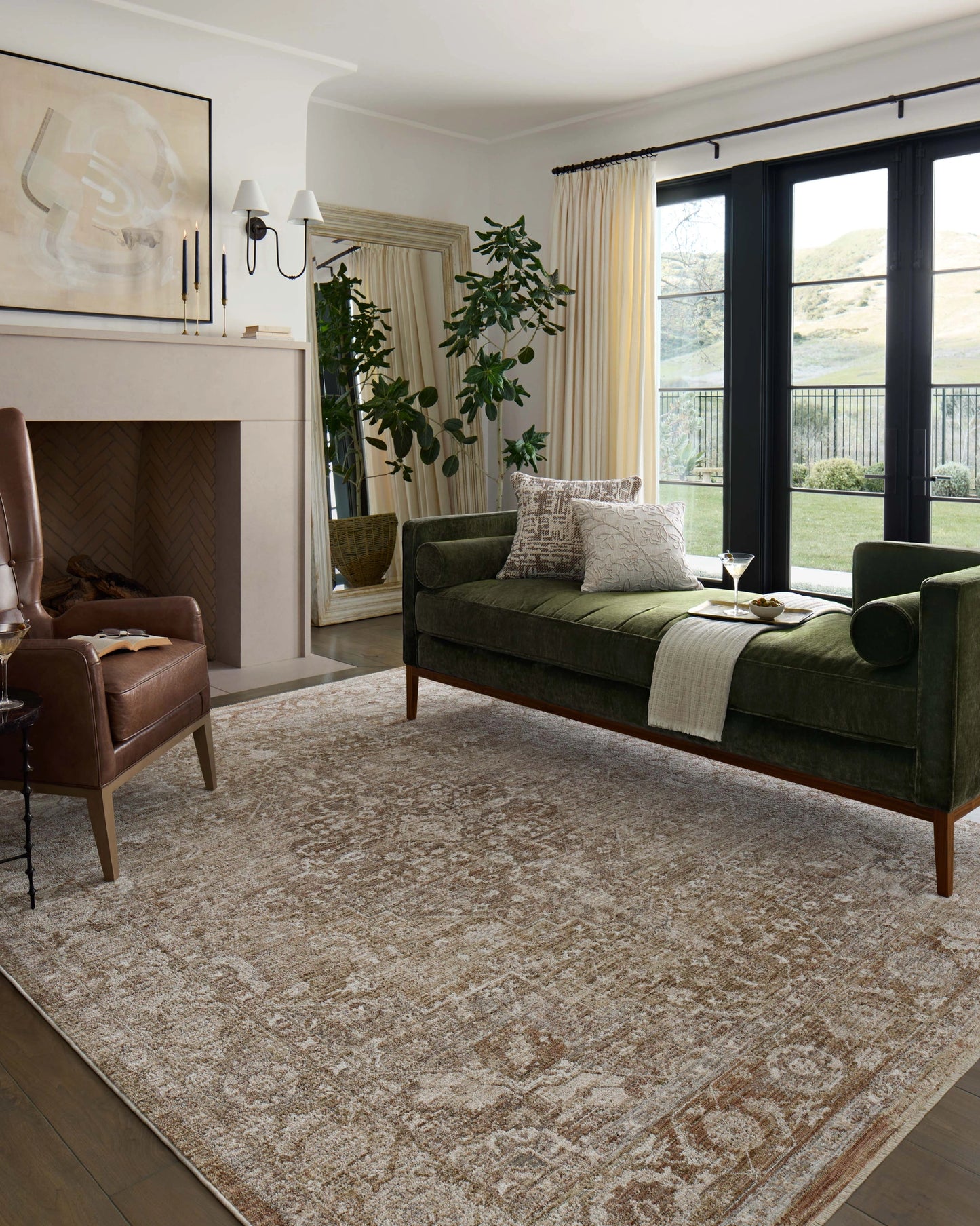 Loloi Tabitha Natural / Clay 2'-7" x 10'-0" Runner Rug