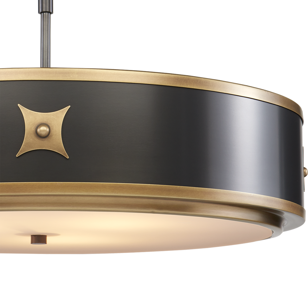 Huntsman Black Semi-Flush Mount.