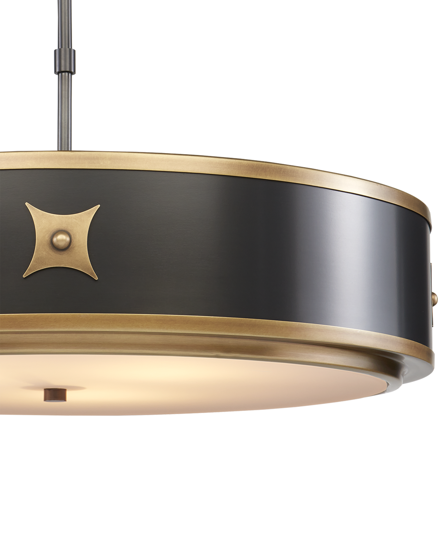 Huntsman Black Semi-Flush Mount.