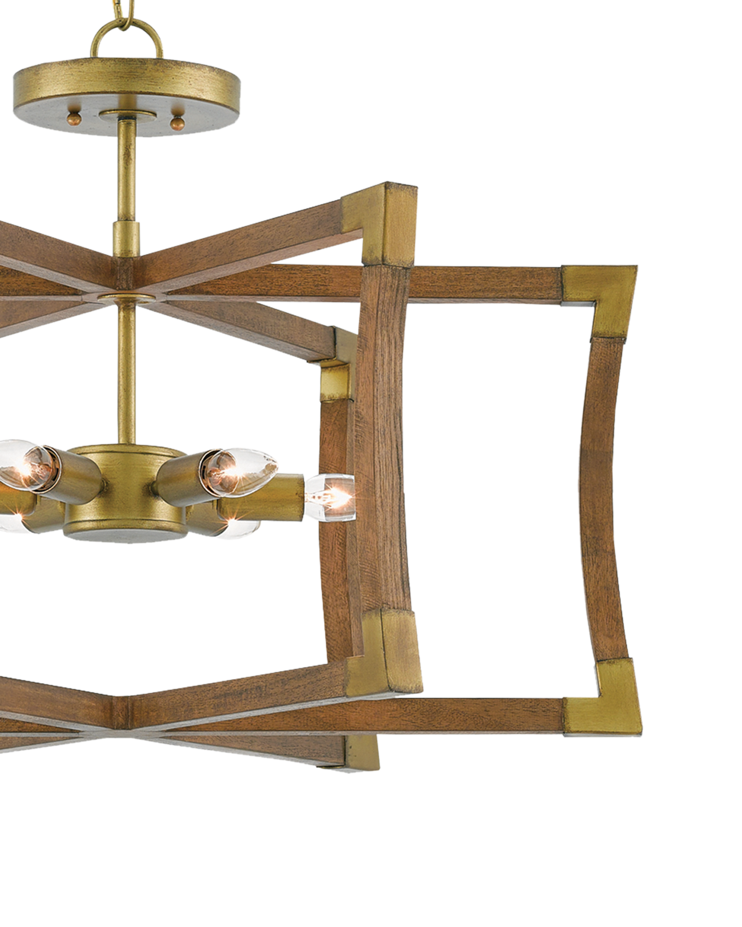 Bastian Small Chestnut Semi-Flush Mount - Thumbnail 3