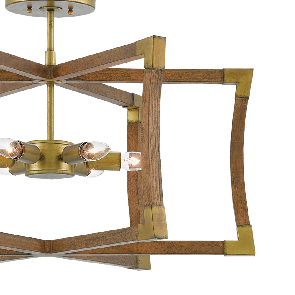 Bastian Small Chestnut Semi-Flush Mount