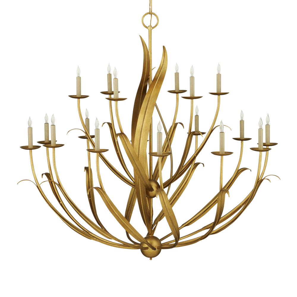 Menefee Large Gold Chandelier