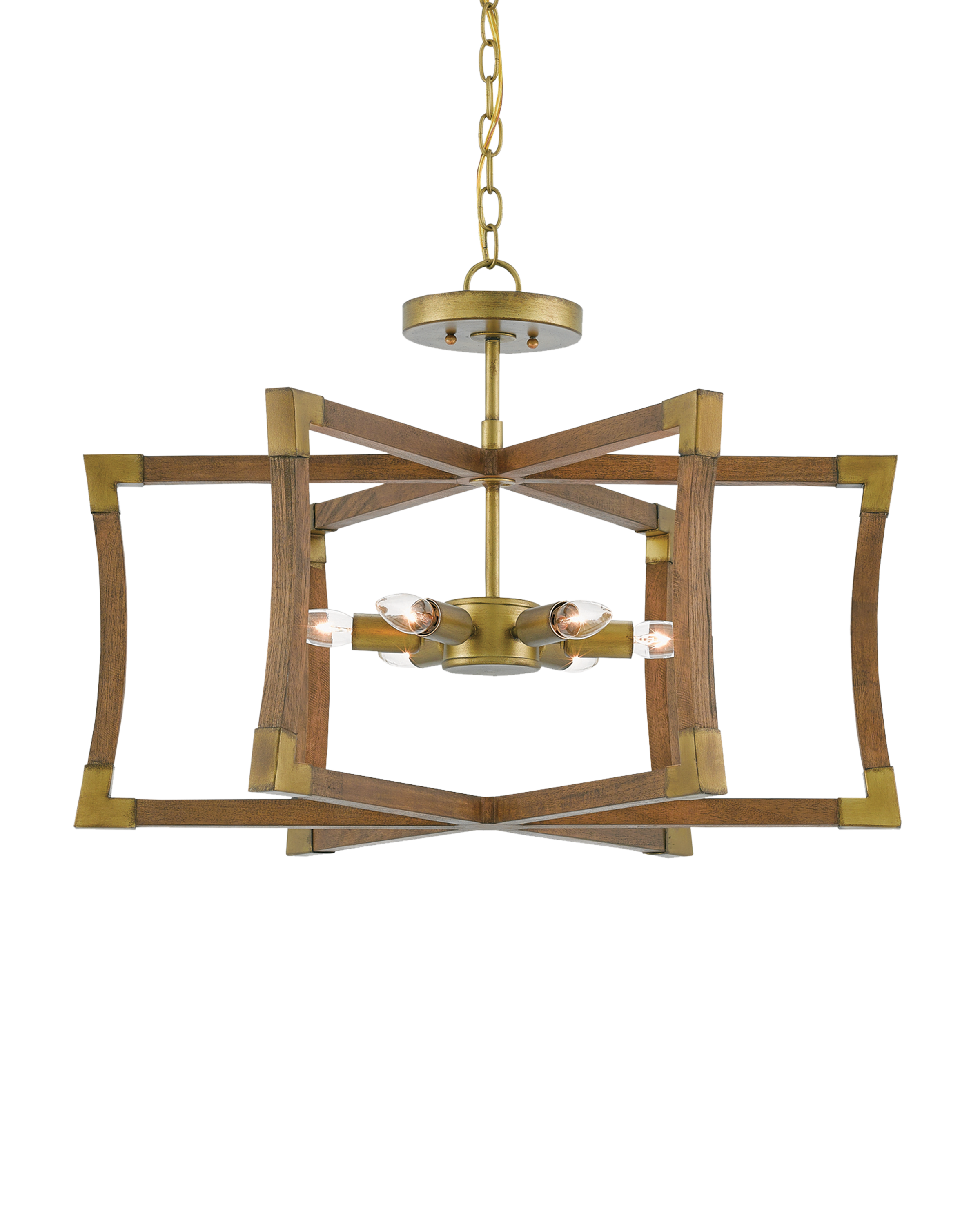 Bastian Small Chestnut Semi-Flush Mount - Thumbnail 2