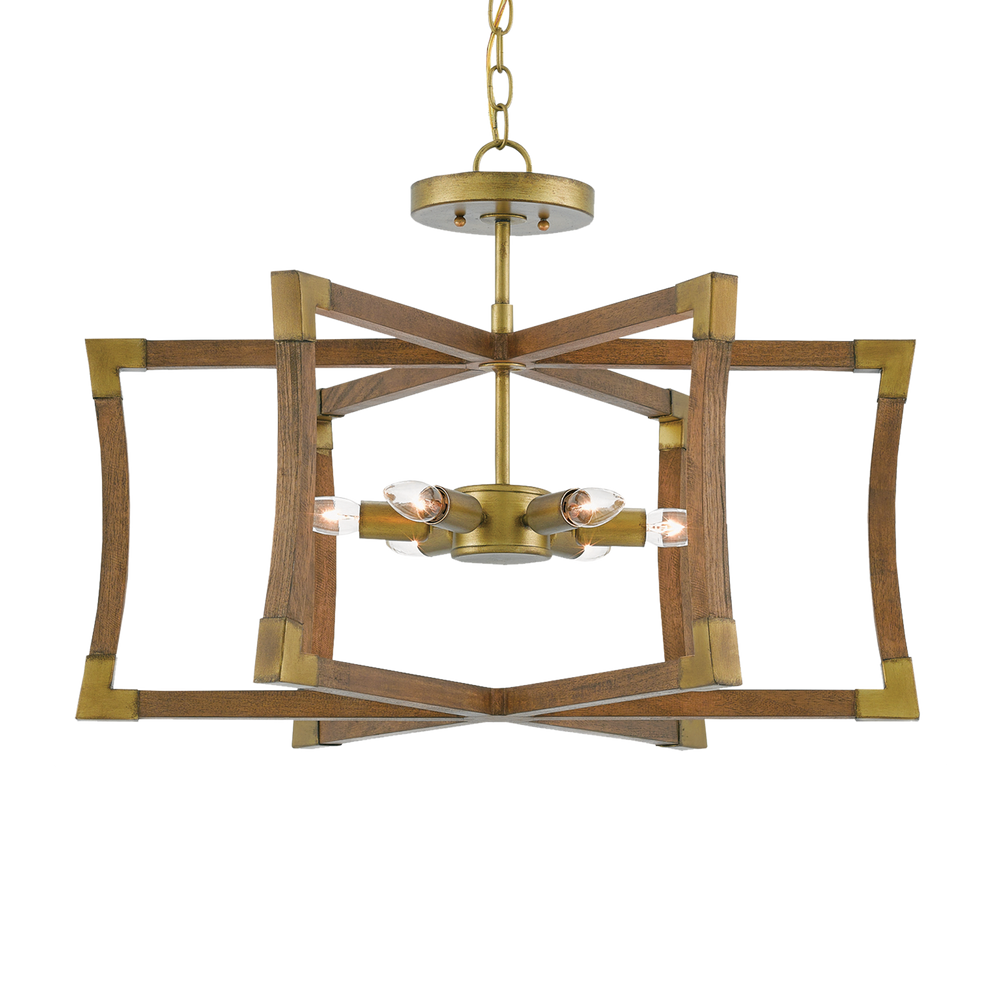 Bastian Small Chestnut Semi-Flush Mount