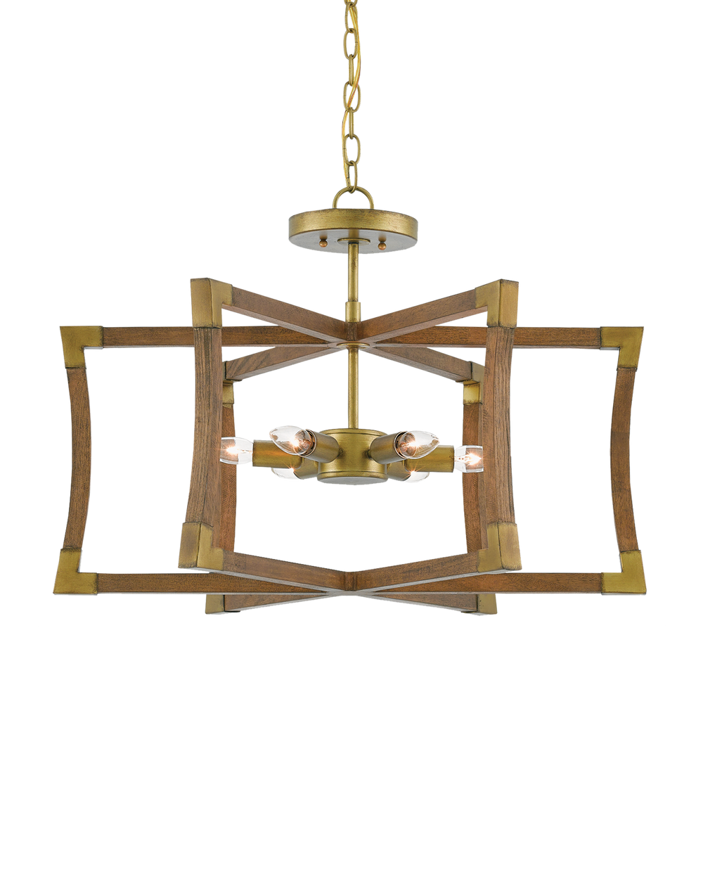Bastian Small Chestnut Semi-Flush Mount