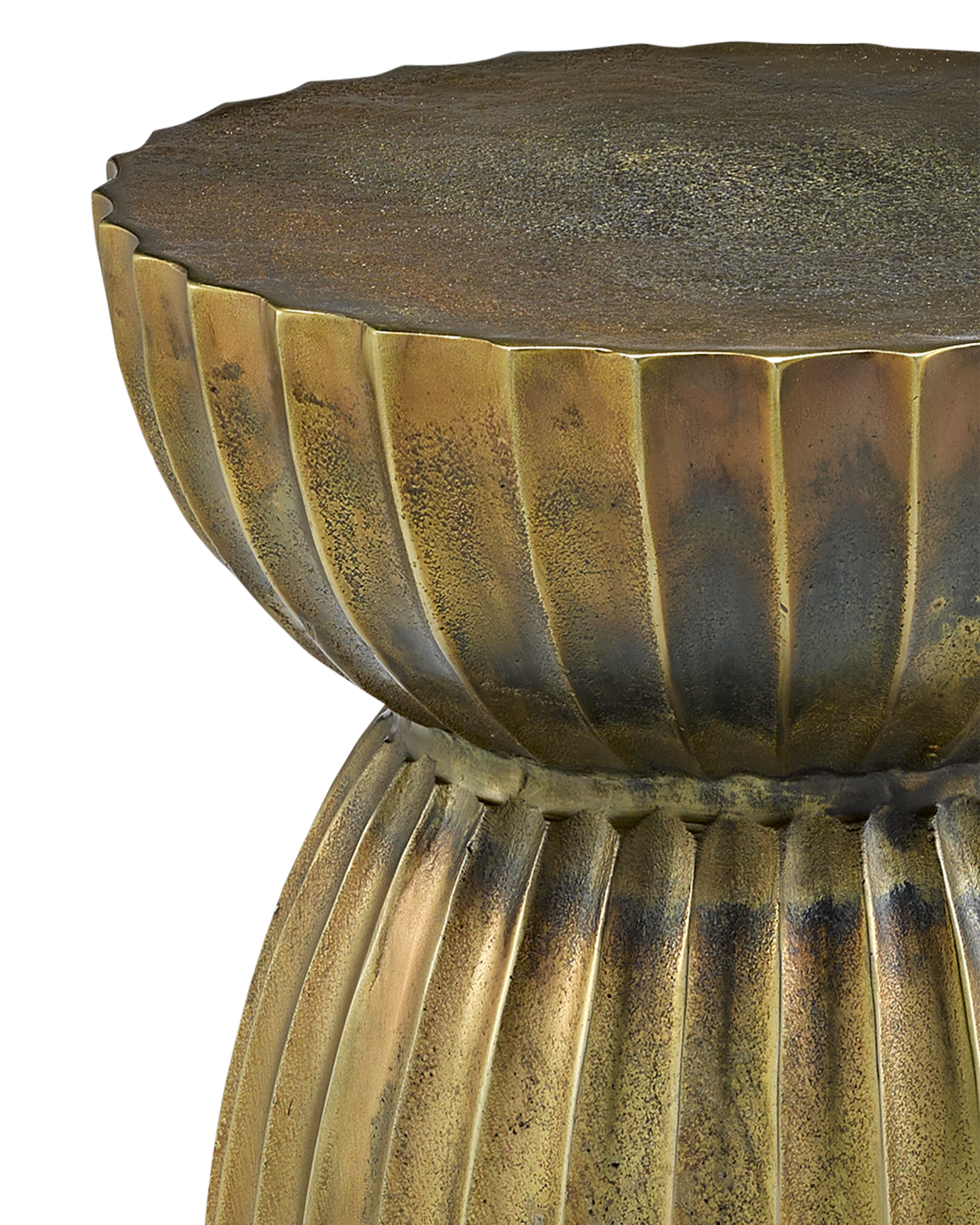Rasi Antique Brass Accent Table.