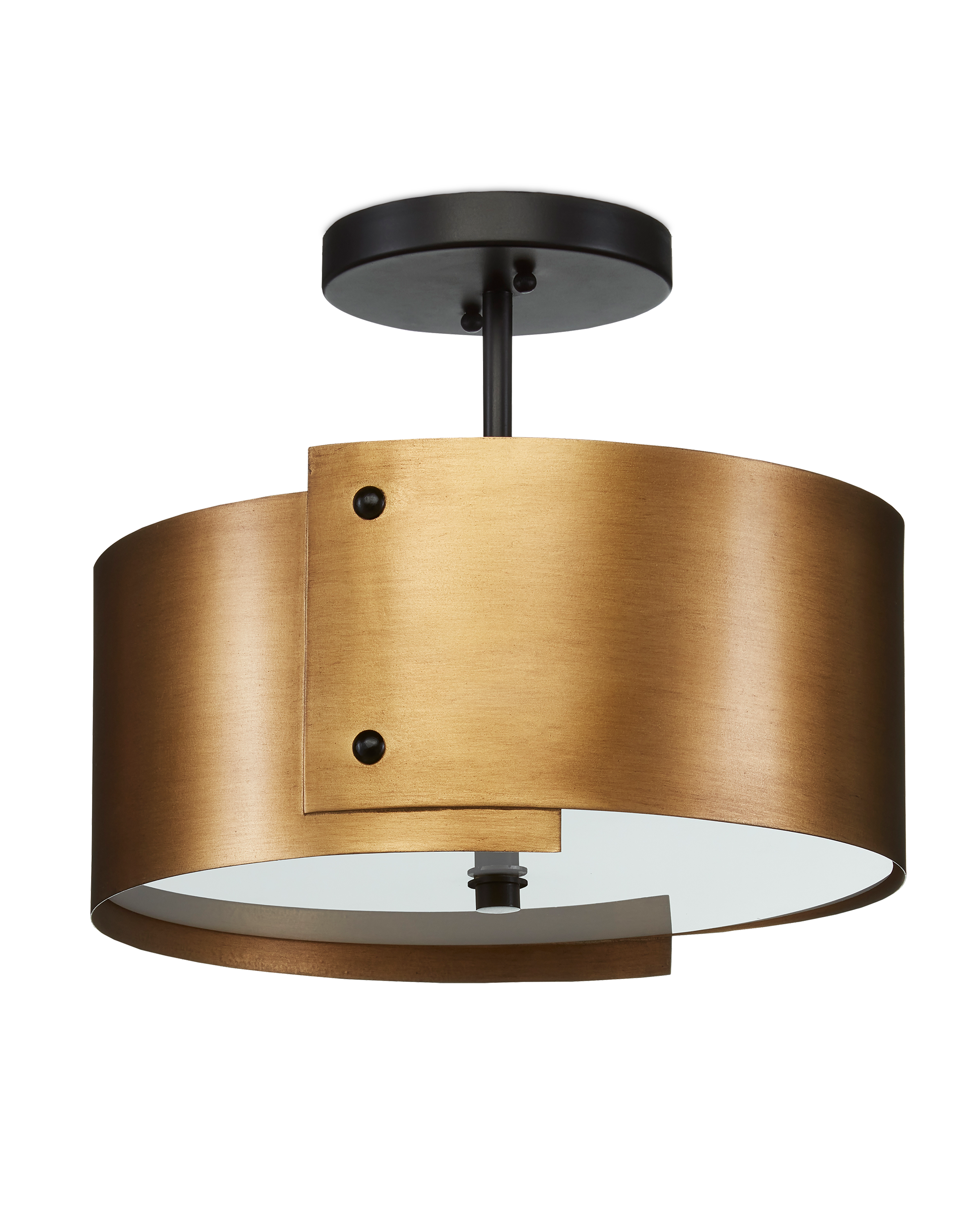 Ritsu Brass Semi-Flush Mount