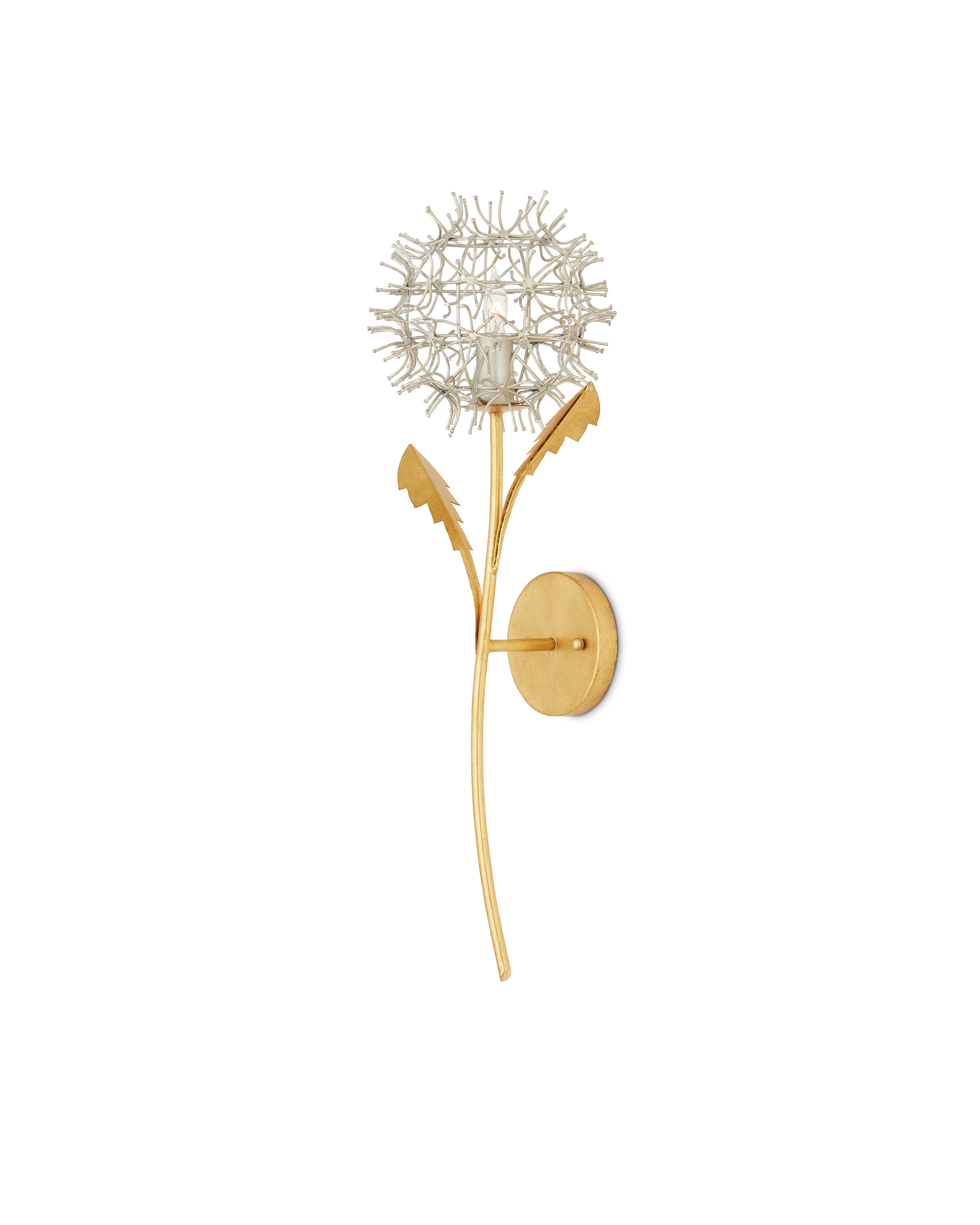 Dandelion Silver & Gold Wall Sconce