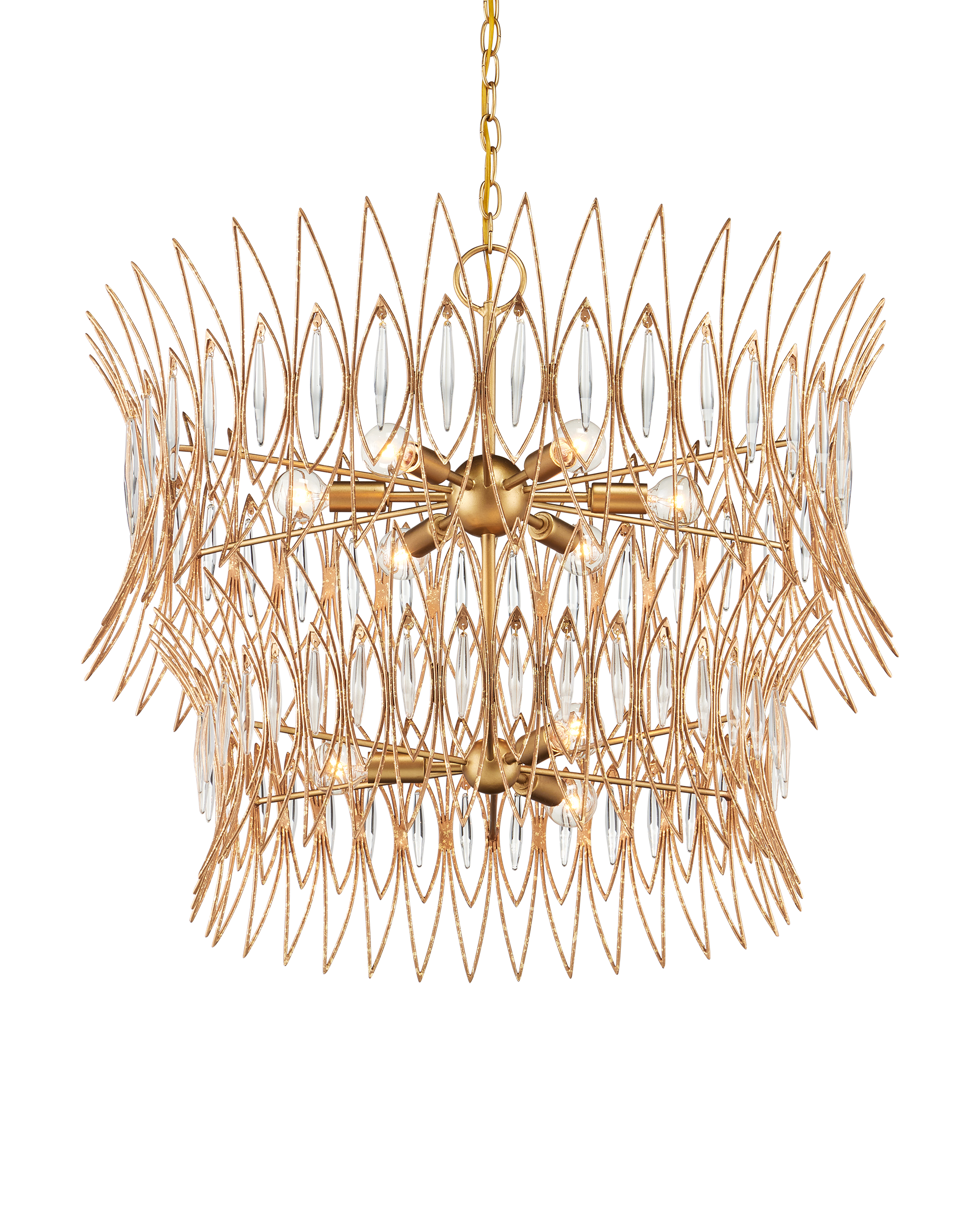 Marquise Medium Gold Chandelier