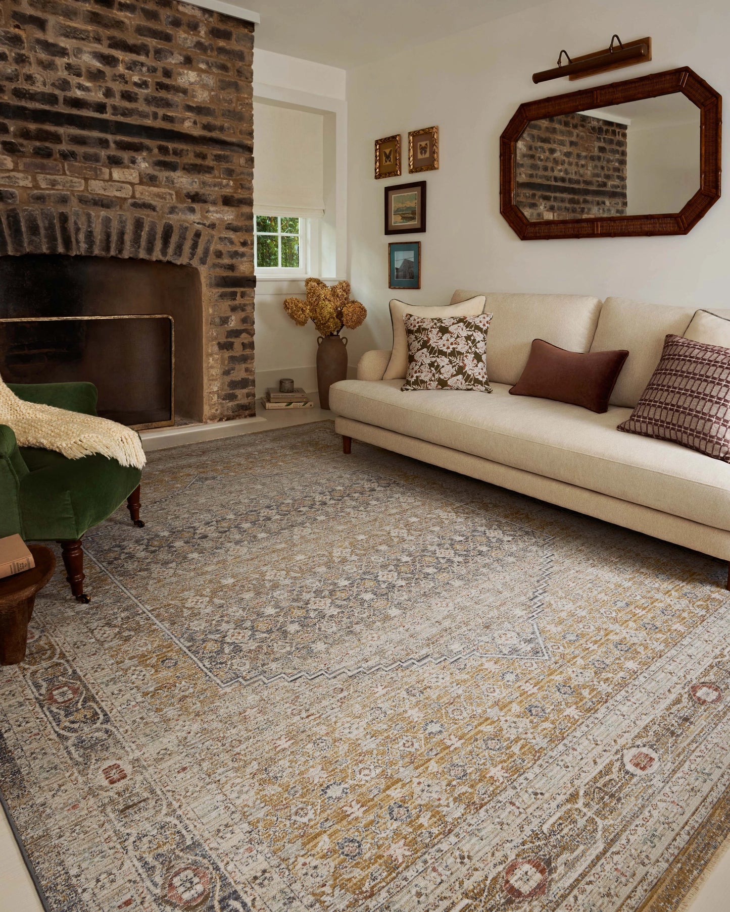 Chris Loves Julia x Loloi Ida Stone / Gold 2'-7" x 10'-0" Runner Rug