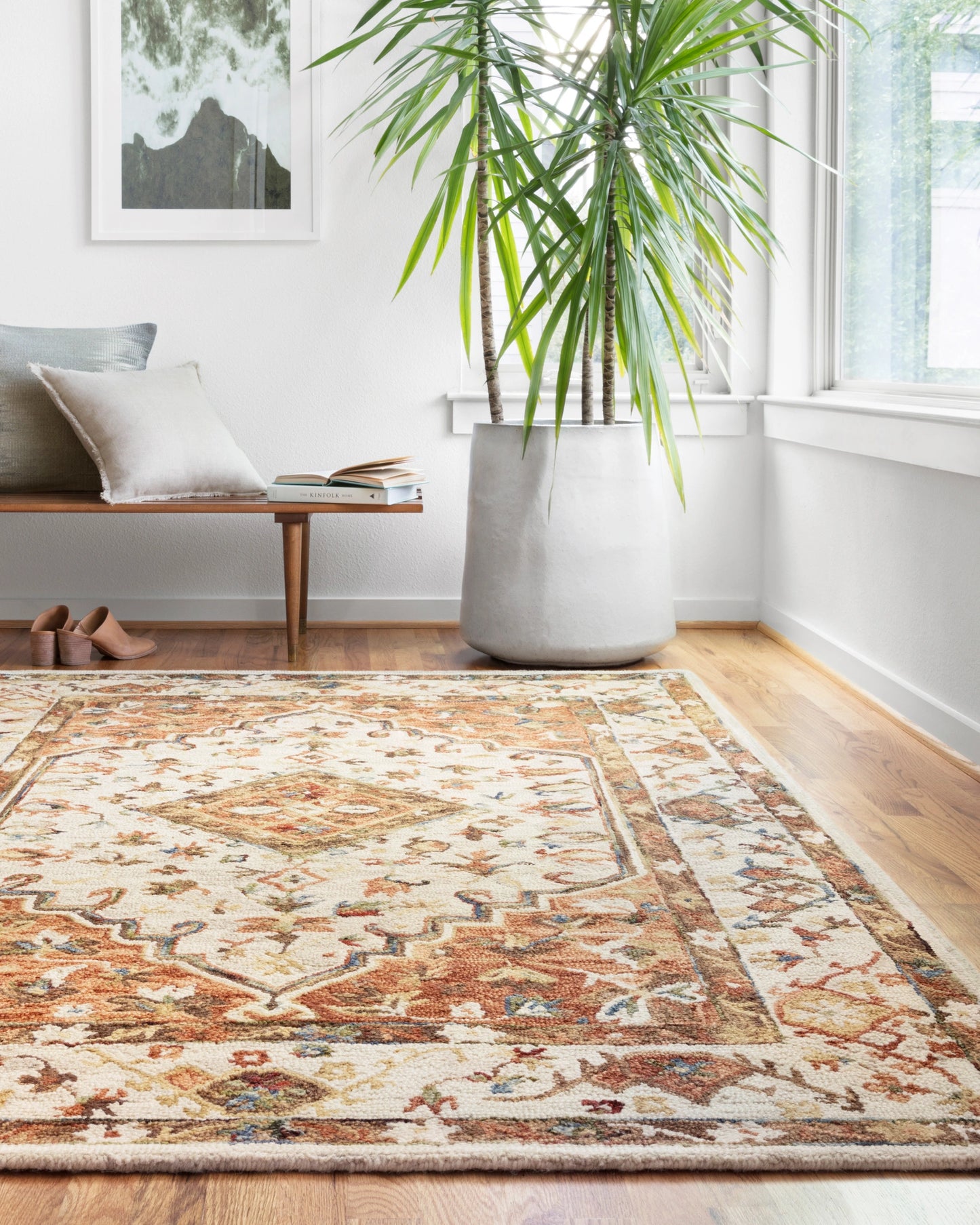 Loloi Beatty Ivory / Rust 2'-3" x 3'-9" Accent Rug