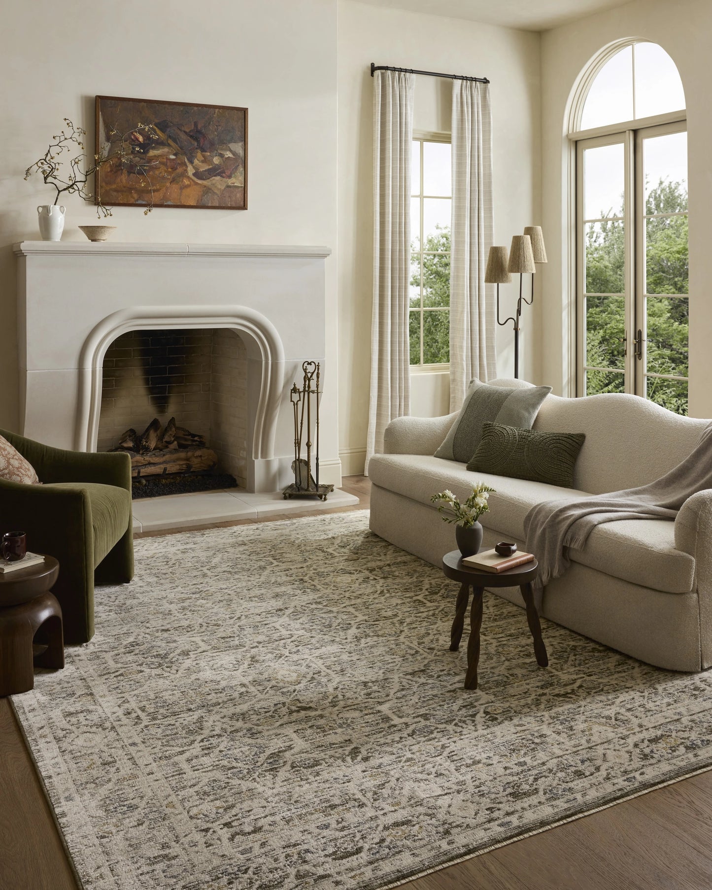 Loloi Clarisse Olive / Ivory 2'-6" x 10'-2" Runner Rug