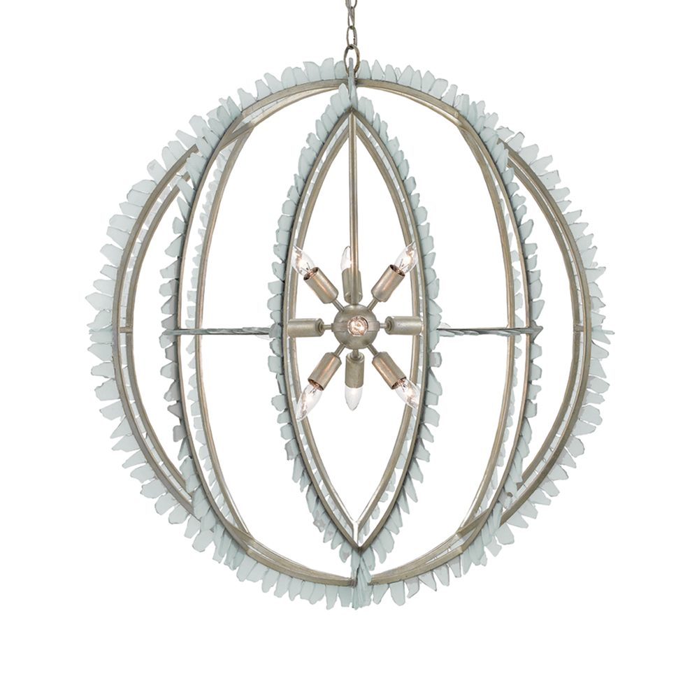 Saltwater Silver Orb Chandelier