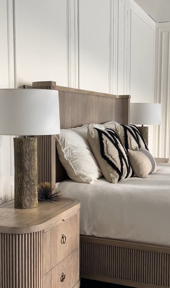 
                      
                        Everett Demilune Nightstand with Two Drawers and Pull-Out Shelf
                      
                    