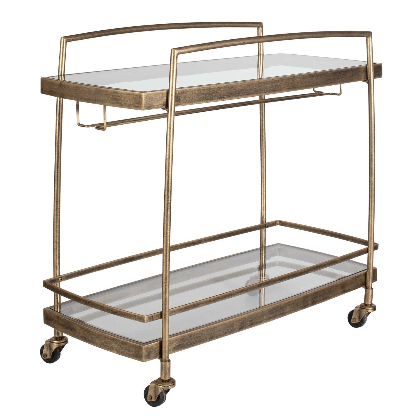 Uttermost Scarritt Antique Brass Bar Cart
