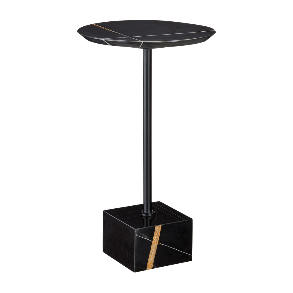 Prado Black Marble Drinks Table