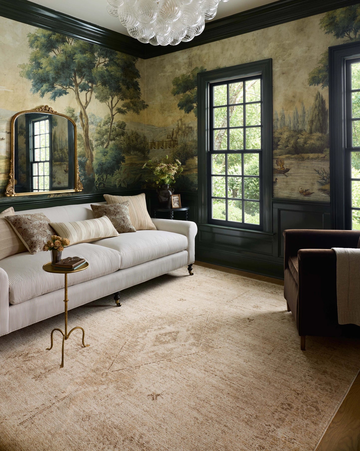 Chris Loves Julia x Loloi Palma Natural / Smoke 2'-7" x 10'-0" Runner Rug