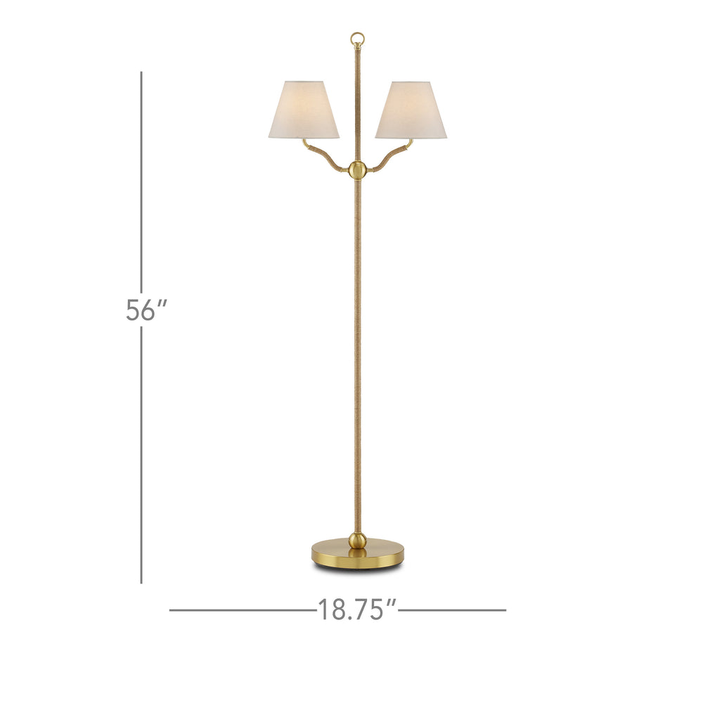 
                      
                        Sirocco Brass Floor Lamp
                      
                    