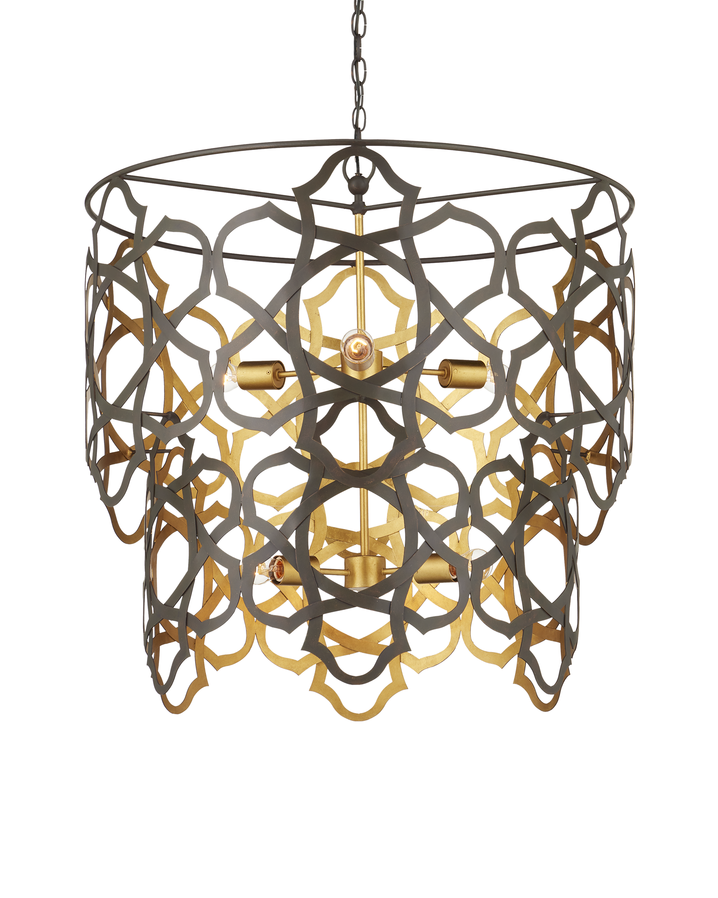 Mauresque Medium Bronze & Gold Chandelier