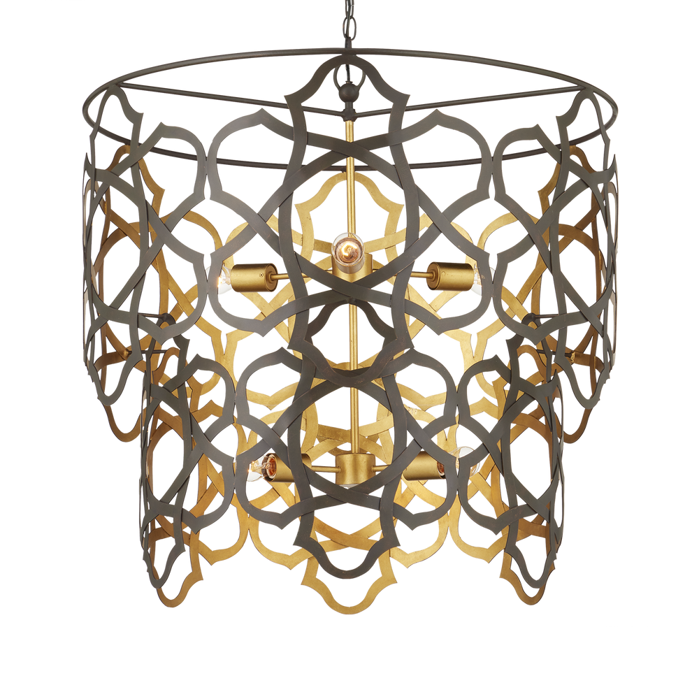 Mauresque Medium Bronze & Gold Chandelier