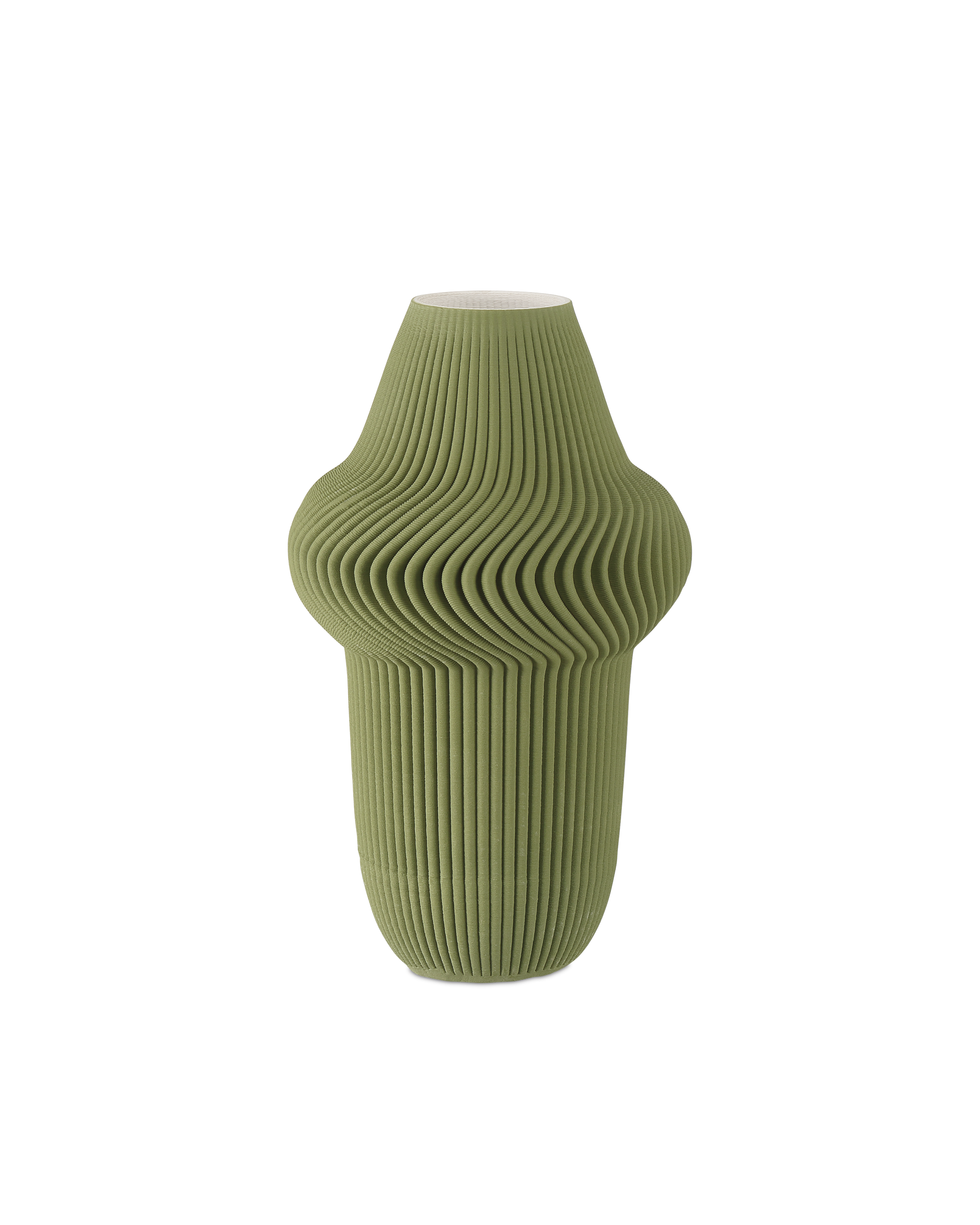 Green Plisse Medium Vase - Thumbnail 5