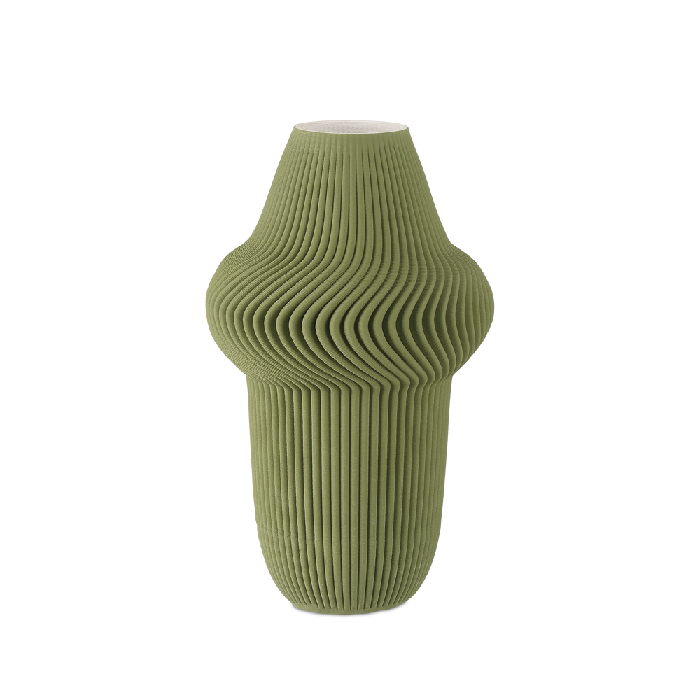 Green Plisse Medium Vase.