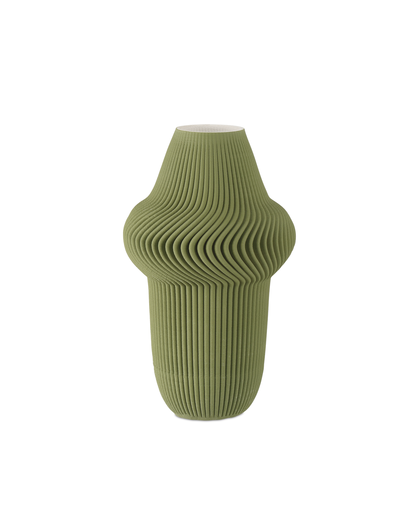 Green Plisse Medium Vase.