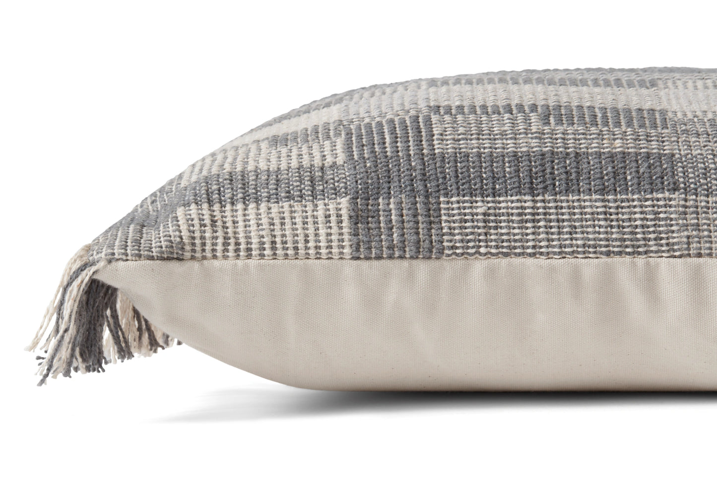 Amber Lewis x Loloi Birdie Silver / Ivory 18'' x 18'' Pillow