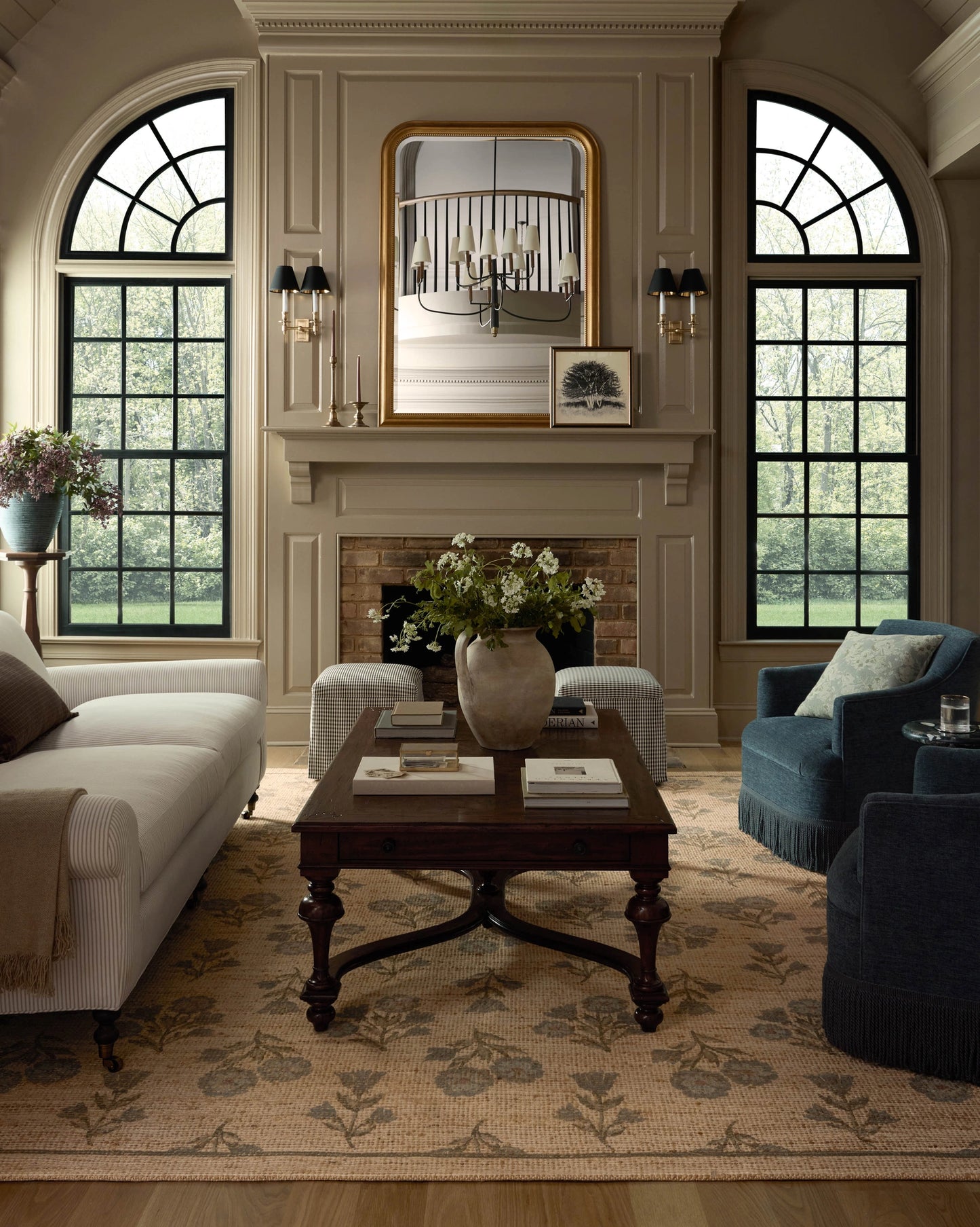 Chris Loves Julia x Loloi Rue Moss / Blue 5'-0" x 7'-6" Area Rug