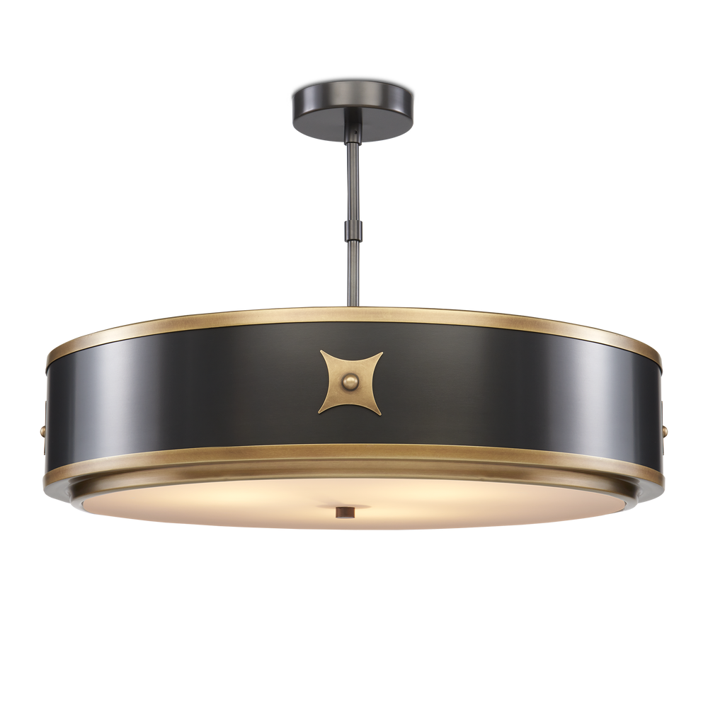 Huntsman Black Semi-Flush Mount.