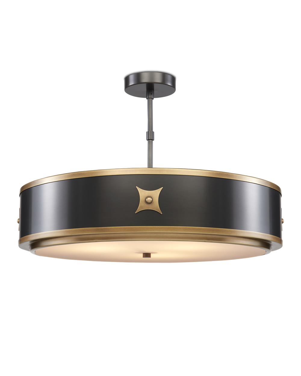 Huntsman Black Semi-Flush Mount.